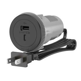 Rfpcuauc-bk10 Wiremold 786776192964 Legrand Round Furniture Power Center With Usb Type A/c 10