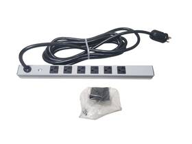 C10556 Wiremold 6 Outlet 20 Amp Compact Power Strip 15 Ft Cord Aluminum