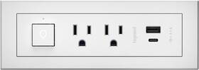 Rdszcwh10 Wiremold Power Strip Usb Switch Under Desk Mountable 15 Amp 2 Outlets