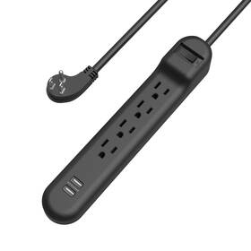 Tg23a Wishinkle Surge Protector 4 Ac Multiple Plug Outlets With 2 Usb Power Strip 2.5 Ft Fl