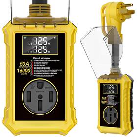 16000jrsp50a Wllnee Rv Surge Protectors 50 Amp 16000 Joules Circuit Analyzer With 50a Yellow