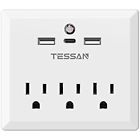 Wmn01us Tessan Wall Mount Ac Outlets With Usb Charging Ports Auto