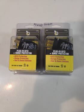 Woods 078693027666 2 Yellow Jacket Plug-in Gfci Surge Protector 15a/120v