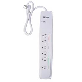 Woods 313095915914 3 Ft. 6-outlet Energy Saving Surge Protector