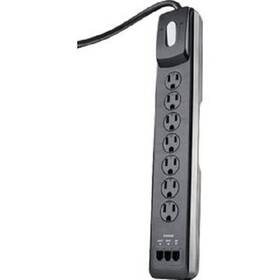2480j Woods 41627 6 -woods 7-outlet Black Multi-media Surge Protector Strip With Ft Cord
