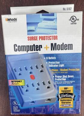 5187 Woods No Computer Modem Surge Protector