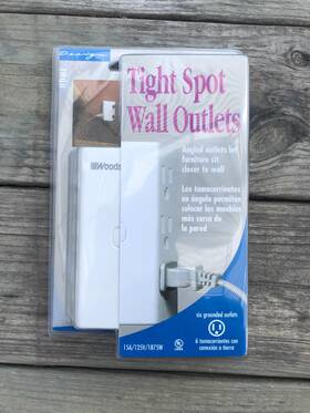 7402 Woods New Wood Home Tight Spot Wall 6 Outlets Grounded