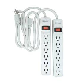 Woods 744759675248 6-outlet Power Strip 2-pack