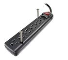 Wsp600plf-20bk Weltron Power Surge Strip Wall Mt Long Cord Out Black