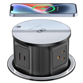 Xba-qd106-bk Xba Pop Up Outlet Electrical Power Socket For Kitchen Countertop Retractable Rec
