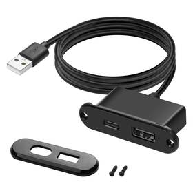 F4-sj5d-zgmx Xmsjsiy Usb C Desk Power Grommet Outlet 5v/2a Usb/type-c Embedded Black
