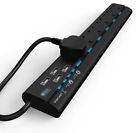 Xps-s1640uk-bk Lexuma Xstrip Surge Protected Uk Power Strip With Usb Charging