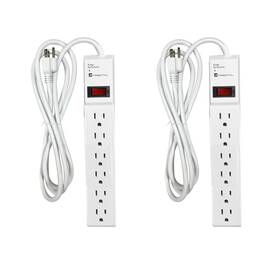 Xtricity 621139706047 6-outlet Grounded Surge Protector Power Strip 450 Joule 6-foot Cable Cord E