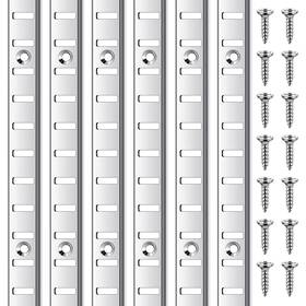 Xie-yaocom-296 Yaocom 6 Pcs 36 Inch Shelf Pilaster Metal Mortise Mount Strip Adjustable Sh