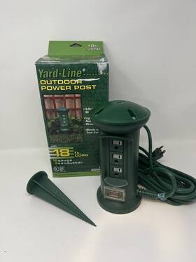 B5-n6qm-2oti Yard-line Outdoor Power Strip Waterproof Stake - 3 Outlets 18ft Cord 16 Guage