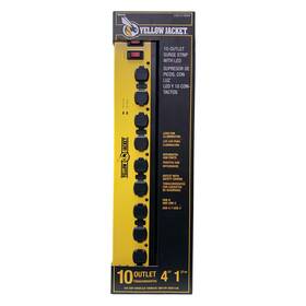 5192-31100204 Yellow Jacket 10-outlet Surge Strip With Led Light Usb-a And Usb-c 4ft Cord