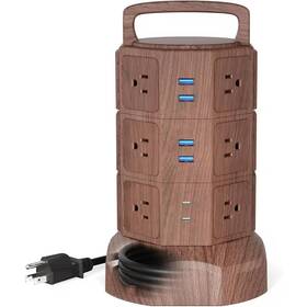 Yichuhaoxi 313045788797 Power Strip Tower Surge Protector 6.5 Ft. Extension Cord 12 Outlets 6 Usb W