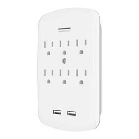 Yichuhaoxi 726084518124 6-outlet Surge Protector With 2 Usb-a Ports 900 Joules Wall Adapter Tap Dual 3