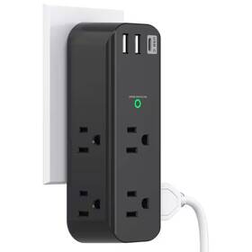 Yichuhaoxi 726084528123 6-outlet Extender With 2-ports Usb-a 1-port Usb-c Surge Protector Rotating
