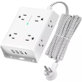 Yichuhaoxi 744759853462 Surge Protector Power Strip Addtam Extension Cord With 8 Ac Outlets And 4 Usb P