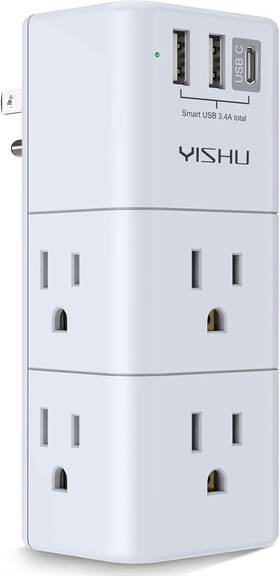 Yishu 313027671635 Usb Multi Plug Outlet Extender Surge Protector With Rotating 6 Ac Ext Yishu 313027671635 Usb Multi Plug Outlet Extender Surge Protector With Rotating 6 Ac Ext