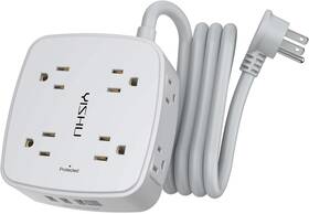 Yishu 445008263294 6 Ft Surge Protector Power Strip - 8 Widely Outlets With 4 Usb Ports 3 Side Yishu 445008263294 6 Ft Surge Protector Power Strip - 8 Widely Outlets With 4 Usb Ports 3 Side