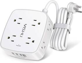 Yishu 445041778786 6 Ft Surge Protector Power Strip - 8 Widely Outlets With 4 Usb Ports 3 Side Yishu 445041778786 6 Ft Surge Protector Power Strip - 8 Widely Outlets With 4 Usb Ports 3 Side