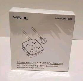B09pdlbfky Yishu Surge Protector Power Strip With 8 Outlets And 4 Usb Ports 6ft Extension Cord White B09pdlbfky Yishu Surge Protector Power Strip With 8 Outlets And 4 Usb Ports 6ft Extension Cord White