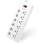 Yj61001w Surge Protector Power Strip Ycind Ac Outlets And 712640569662
