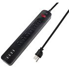 Yj61002b Surge Protector Power Strip Outlets Charging Station With 712640569655