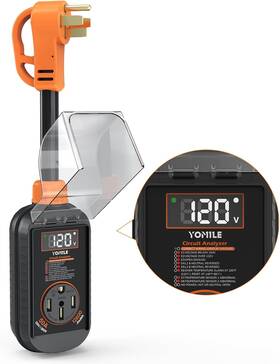 12800 Yomile 313112379392 Smart Rv Surge Protector 50 Amp Joules Circuit Analyzer Full Protectio