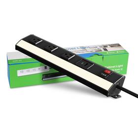 Youmaxm 765003497676 Multi-functional Power Strip Bar With Under Cabinet Lights 3 Ac Outlets And 2 U