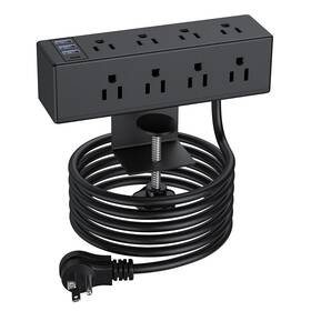 Yyska 787803673500 Desk Clamp Power Strip Fast Charging Station Usb-c Port 8 Outlets Desktop Tub