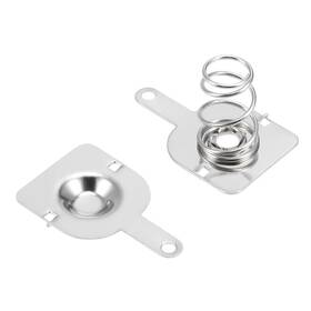 Zaplyte 714998448347 50 Pair Aa Semicircle Battery Positive Negative Conversion Spring Plate 12x12mm