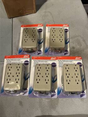 Zenith 710413049472 Allegro 6 Outlet Surge Suppressor - Receptacle Cover Lot Of 5