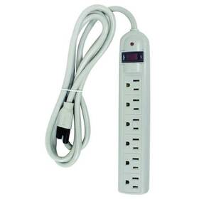 52ny55 Zoro Select Outlet Strip Surge 6 5-15r 5-15p Ft Black Formerly