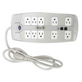 52ny61 Zoro Select Outlet Strip Surge 10 5-15r 5-15p 6 Ft. White Formerly