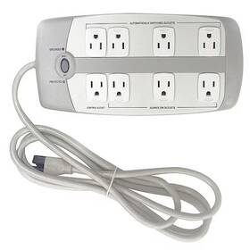 52ny64 Zoro Select Outlet Strip Surge 8 5-15r 5-15p 6 Ft. Gray Formerly