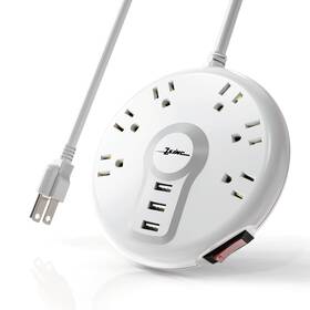 Zsimc 974366960275 Power Strip Surge Protector 6 Outlets And 3 Usb Ports 6.5ft Long Extension Cord