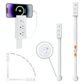 17-27.5 Zuseoia P1341 180 Rotating Power Outlet Extender Adjustable Inch 44-70cm