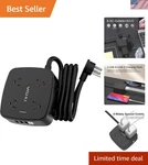 Safety-first Surge Protector Power Strip: 600 Joules With Usb Ports & Flat Plug. Fixed Price $20.99.