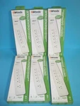 New Case Of 6 Woods Outlet Energy Saving Power Strip Surge Protector 3FT Cord. Fixed Price $54.99.