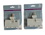 3 Outlet Lateral Swivel Grounded Wall Adapter Tap Globe Lot Of 2 Nib New. Fixed Price $12.86.