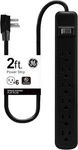Ge 6-OUTLET Power Strip, 2 Ft Extension Cord, Heavy Duty Plug, Grounded, Integra. Fixed Price $17.99.