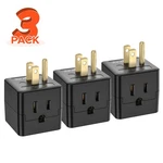 3-PACK Adapter, Multi Plug Wall Outlet Extender, Grounded Tap Power. Fixed Price $10.88.