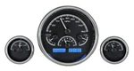 Dakota Digital Triple Round Black / Blue Led Universal Gauge Kit VHX-1013-K-B. Fixed Price $945.25.