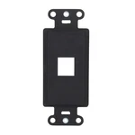 Legrand-on-q WP3411-BK Keystone Decorator Insert Wall-plate, 1-PORT, Black. Fixed Price $6.89.