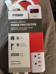 Prime General Purpose Surge Protector White PB802126 Outlet Foot Power Cord. Fixed Price $14.95.