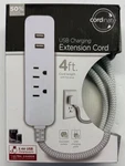 Jasco "cordinate Usb Charging Extension Cord" White 4FT (43678). Fixed Price $22.99.
