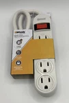 Woods 4 Outlet Surge Protector Power Strip Flat Plug Extension 1.5 Cord New. Fixed Price $12.98.